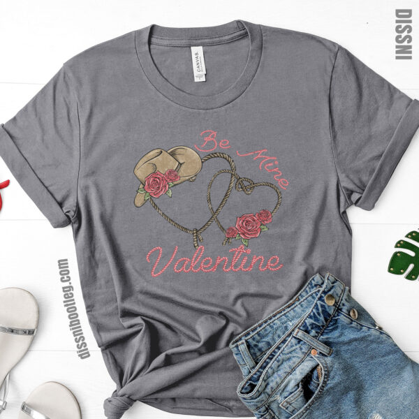 howdy valentine be mine valentine dark heather