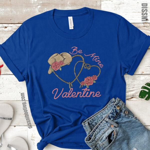 howdy valentine be mine valentine royal blue