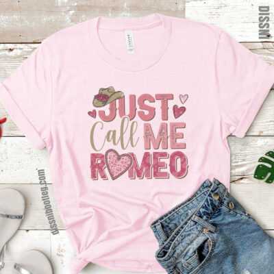 howdy valetine just call me romeo light pink